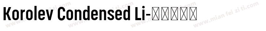 Korolev Condensed Li字体转换